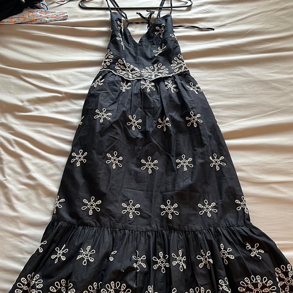 Zara backless black midi dress